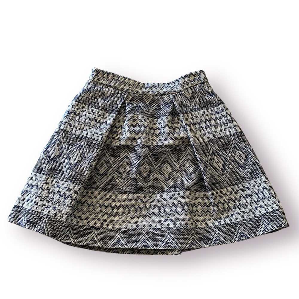 3.1 Phillip lim pleated cotton/linen native textile mini skirt with pockets sz 2